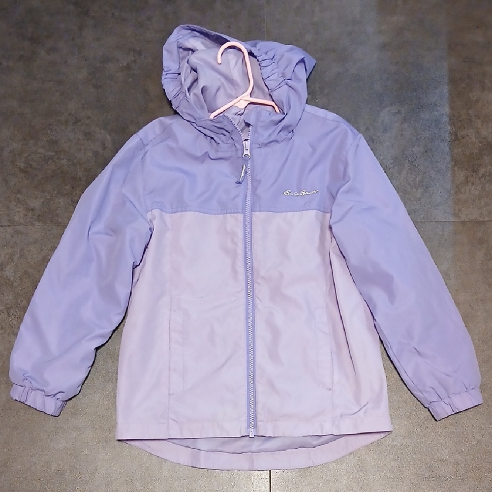 Eddie Bauer Kids Lavender Wind and Raincoat Size 7/8 Little Girls in good shape